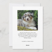 幸せな結婚式のクリスマス写真　フラワーのアーチ シーズンカード (裏面)