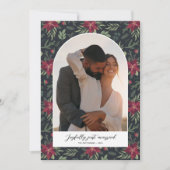 幸せな結婚式のクリスマス写真　フラワーアーチ シーズンカード (正面)