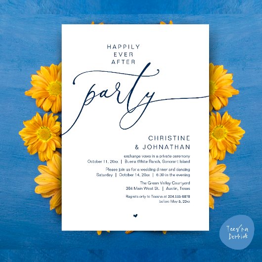 幸せな結婚式のディナーとパーティーのダンス 招待状