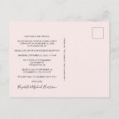 幸せな結婚式の仲間たち ピンクの写真 案内ポストカード (裏面)