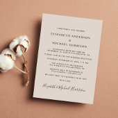 幸せな結婚式の写真　タープ色の披露宴 招待状