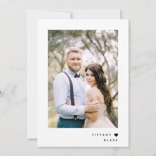 幸せな結婚式の写真 招待状 (裏面)