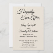 幸せな結婚式の受付をシンプルにエレガントに 招待状 (正面)