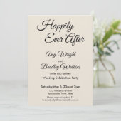 幸せな結婚式の受付をシンプルにエレガントに 招待状 (スタンド正面)