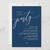 幸せな結婚式の始まりを優雅に祝う「Happily Ever After Party」のウェディングエ 招待状 (正面)