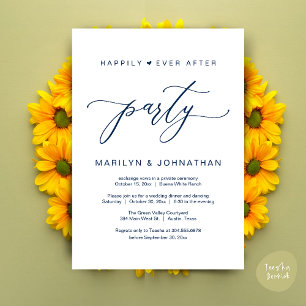 幸せな結婚式の始まりを優雅に祝う「Happily Ever After Party」ウェディングエロ 招待状