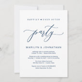 幸せな結婚式の始まりを優雅に祝う「Happily Ever After Party」ウェディングエロ 招待状 (正面)