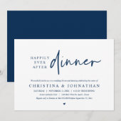 幸せな結婚式の始まりを優雅に 「Happily Ever After Dinner」ウェディングエロ 招待状 (正面/裏面)