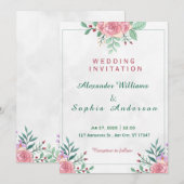 幸せな結婚式の始まりを告げる美しい招待状 招待状 (正面/裏面)