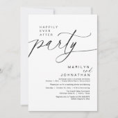 幸せな結婚式の始まりを祝うパーティー　ウェディング　エロープメント　ディナー 招待状 (正面)