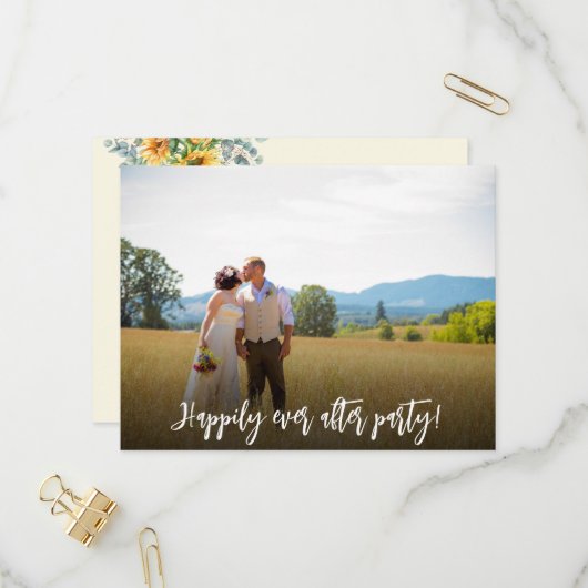 幸せな結婚式の後日会 インビテーションポストカード (正面/裏面インサイチュ)