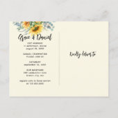 幸せな結婚式の後日会 インビテーションポストカード (裏面)