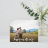 幸せな結婚式の後日会 インビテーションポストカード (スタンド正面)