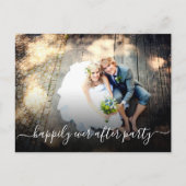 幸せな結婚式の後日会 インビテーションポストカード (正面)