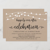 幸せな結婚式の後、挙式記念の祝い 招待状 (正面/裏面)