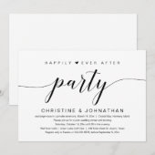 幸せな結婚式の後、極上のプライベートパーティーのご案内 招待状 (正面/裏面)