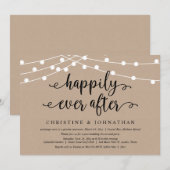 幸せな結婚式の後、結婚記念のパーティー招待状 招待状 (正面/裏面)