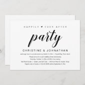 幸せな結婚式の後、結婚記念のパーティー招待状 招待状 (正面/裏面)