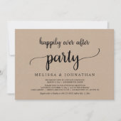 幸せな結婚式の後、農村での結婚式の挙式パーティー 招待状 (正面)