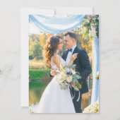 幸せな結婚式の招待状 ハッピーエバーアフター パーティー ウェディング レセプション エレガント 招待状 (裏面)