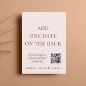 幸せな結婚式の招待状 ピンクのQRコード 結婚披露宴 招待状