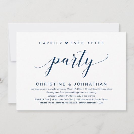 幸せな結婚式の招待状 招待状 (正面)