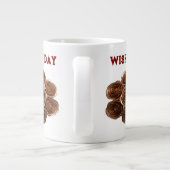 幸せな結婚式の日を祈る ジャンボコーヒーマグカップ (裏面)