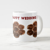 幸せな結婚式の日を祈る ジャンボコーヒーマグカップ (正面右)