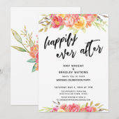 幸せな結婚式の最高の瞬間 ブライダルフラワー 招待状 (正面/裏面)