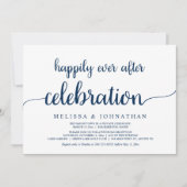 幸せな結婚式の記念すべき日 ハッピーエバーアフター ウェディング エロープメント セレブレーション 招待状 (正面)