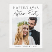 幸せな結婚式の記念写真 案内ポストカード (正面)