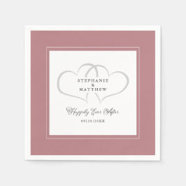 幸せな結婚式の誓い ダスティローズ スタンダードカクテルナプキン