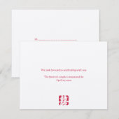 幸せな結婚式の返信カード（２枚組） 招待状 (正面/裏面)