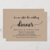 幸せな結婚式の食事会 田舎風ウエディング ふたりだけの結婚式の食事 招待状 (正面/裏面)