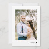 幸せな結婚式後のパーティーの写真 招待状 (裏面)