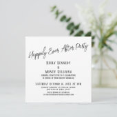 幸せな結婚式後のパーティー シンプルな結婚式後イベント 招待状 (スタンド正面)