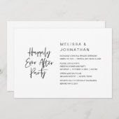 幸せな結婚式後のパーティー・食事会のご案内 招待状 (正面/裏面)