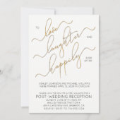 幸せな結婚式後の披露宴招待状 招待状 (正面)