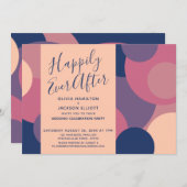 幸せな結婚式 カラフルな円形 受付のみ 招待状 (正面/裏面)