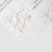 幸せな結婚式 ゴールドカリグラフィー婚約 薄葉紙 (詳細)