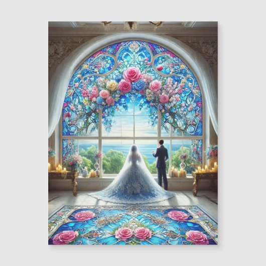 幸せな結婚式 マグネットカード (正面)