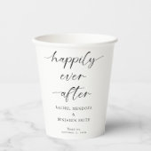 幸せな結婚式 ミニマル スクリプト エレガント 紙コップ (正面)