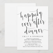 幸せな結婚後のディナー・パーティー, 結婚式での駆け落ち（こっそり結婚） 招待状 (正面/裏面)