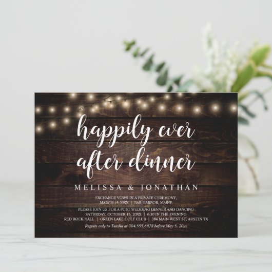 幸せな結婚後のディナー・パーティー, 結婚式での駆け落ち 招待状 (スタンド正面)