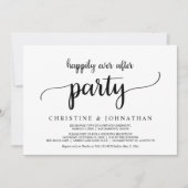 幸せな結婚後のパーティー、秘密の結婚式、素朴でシンプル 招待状 (正面)