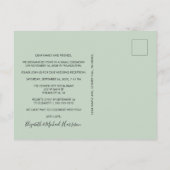 幸せな結婚後パーティー フォト サージュグリーン ウェディング 案内ポストカード (裏面)