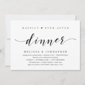 幸せな結婚生活の始まりを飾るダイニング、「Happily Ever After Dinner」 - 招待状 (正面)