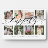 幸せな結婚生活を始める新婚夫婦のウェディングフォトコラージュ フォトプラーク (正面)