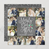 幸せな結婚生活を祝う ホリデーシーズン ウェディング フォト カード 12枚 (正面/裏面)