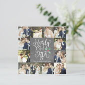 幸せな結婚生活を祝う ホリデーシーズン ウェディング フォト カード 12枚 (スタンド正面)